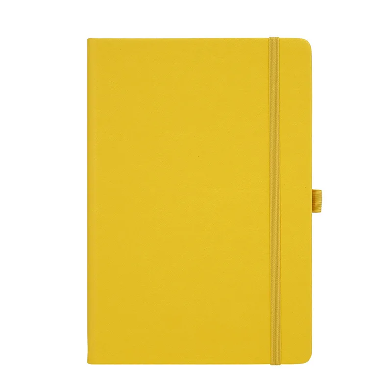 Wholesale High Quality A5 Business Hardcover Daily Planners Lined PU Leather Journal Personalized Notebooks With Elastic Band