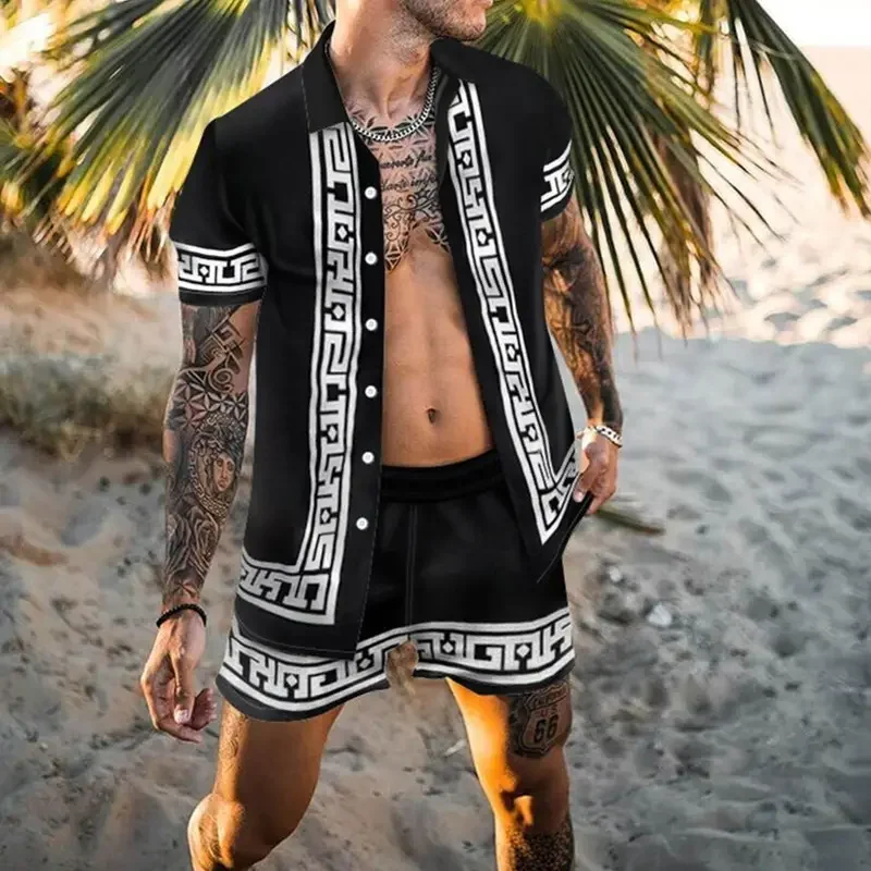 Hot Hawaii Hibiscus Print Cozy Lovers Clothing Custom Polynesian Tribal Casual Men Short Sleeve Dress Men Shirt Couples Suit