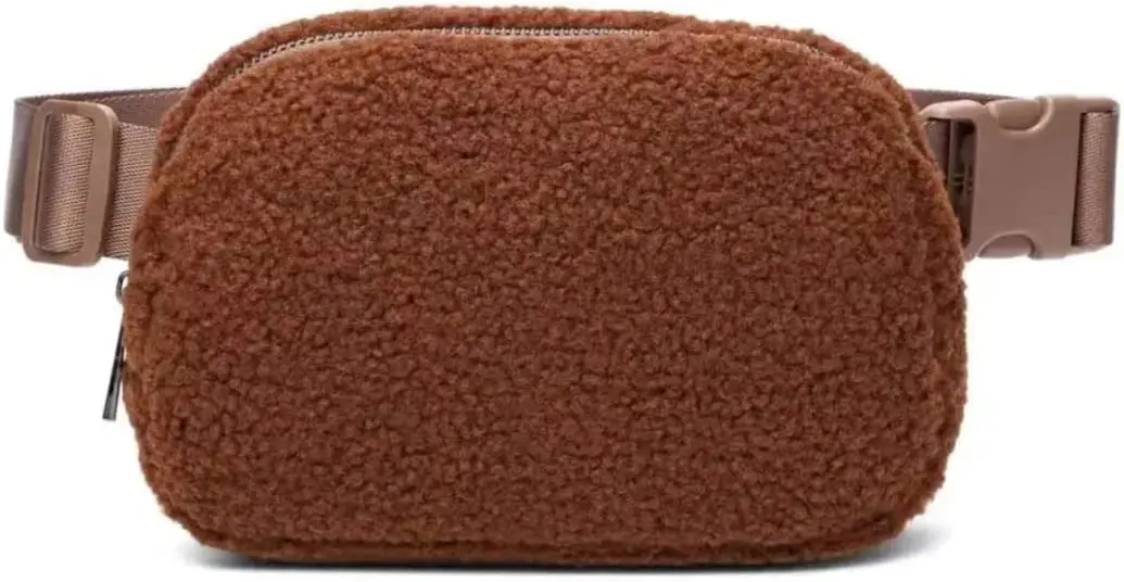 Fleece belt bag fanny pack or travel running crossbody shoulder bag for mobile phone waist bags