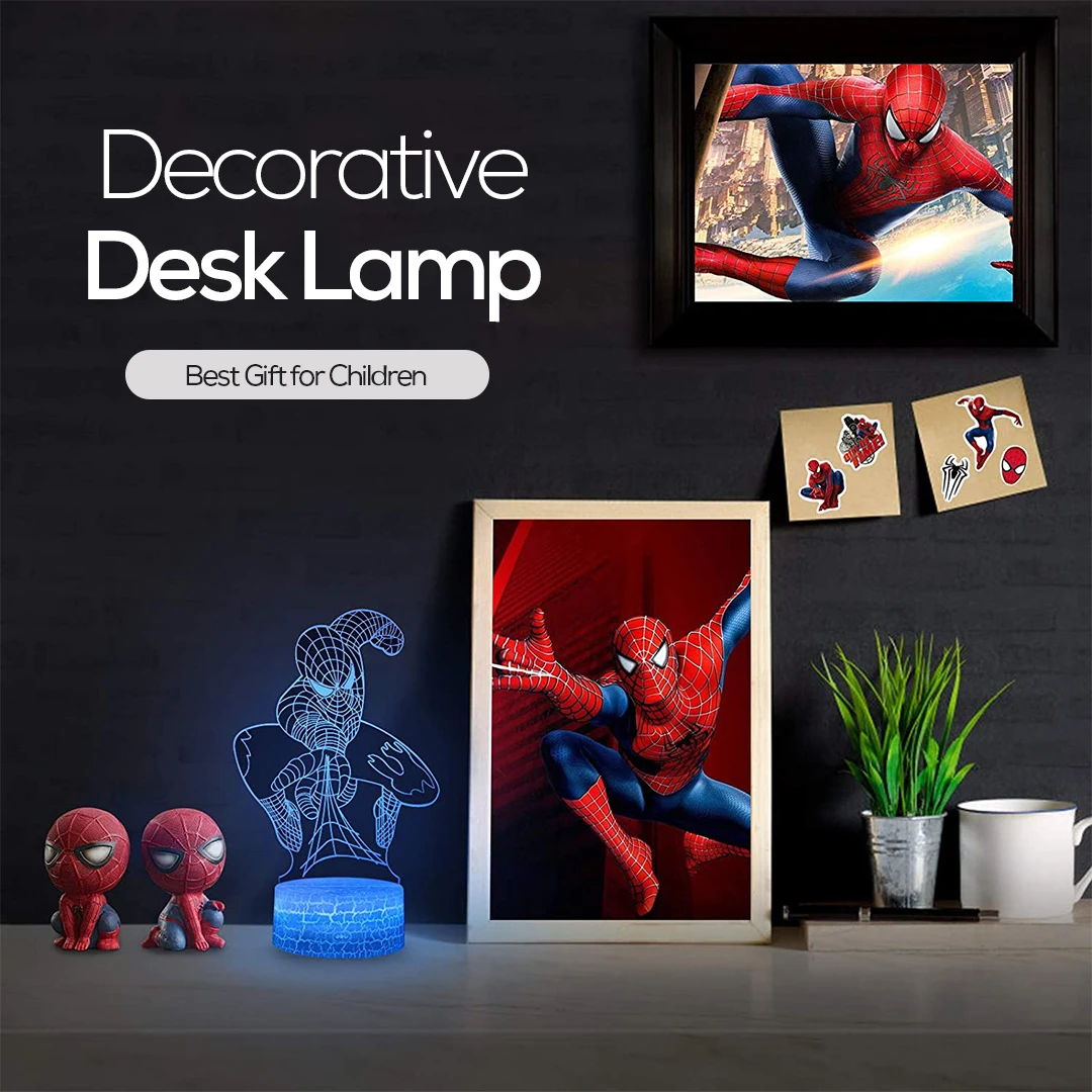 DEMPOWER Superhero 3D LED Girls Night Light