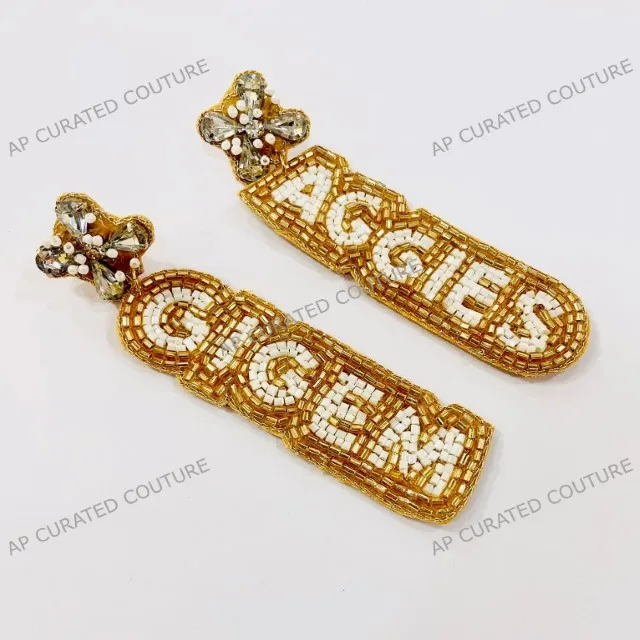 Indian Handwork Personalized Team Earring Hot Selling Collection Beaded Drop Dangle Statement Earrings