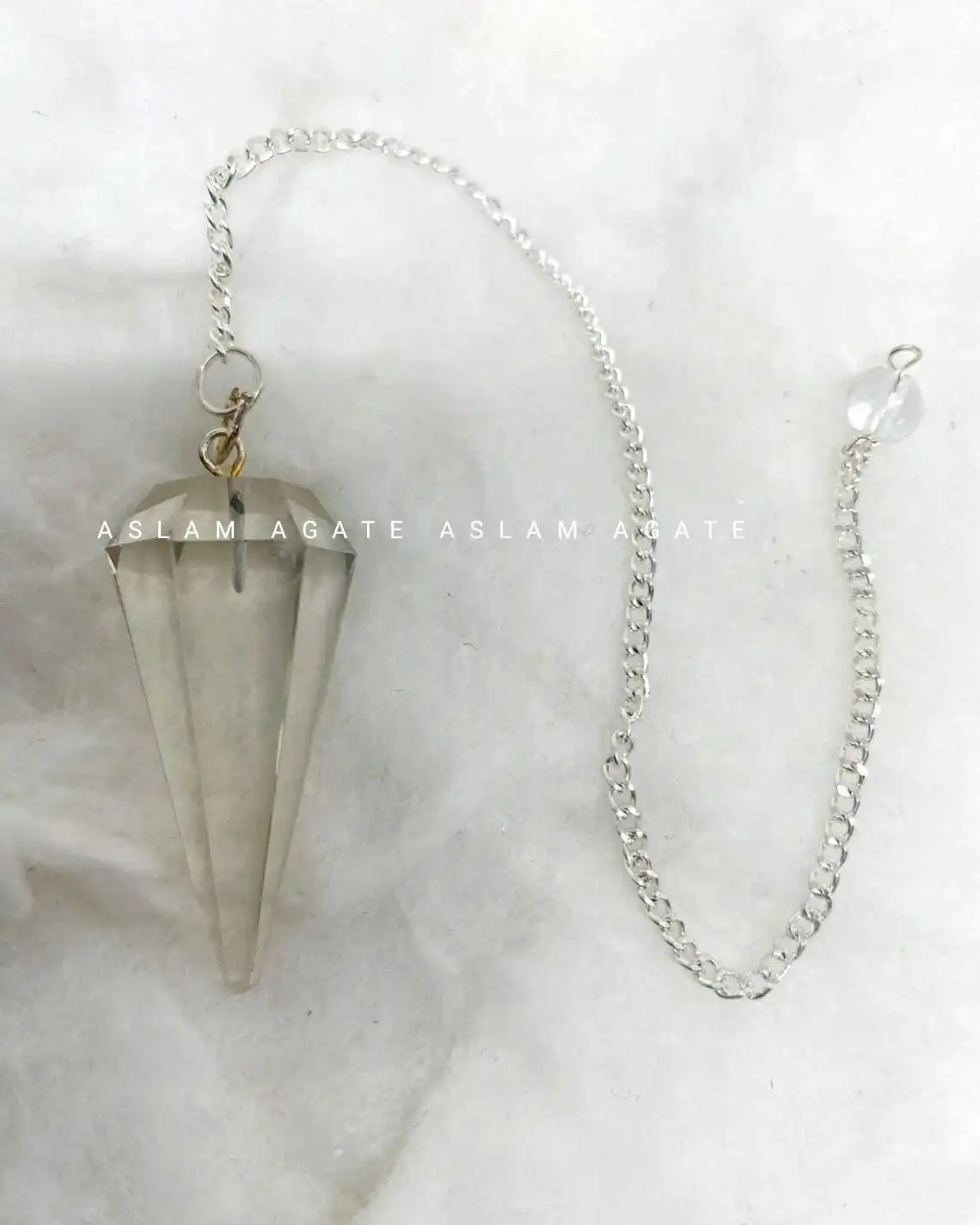 Hot Sale Healing Reiki Chakra Crystal CLEAR QUARTZ  Gemstone Pendulum For Sale