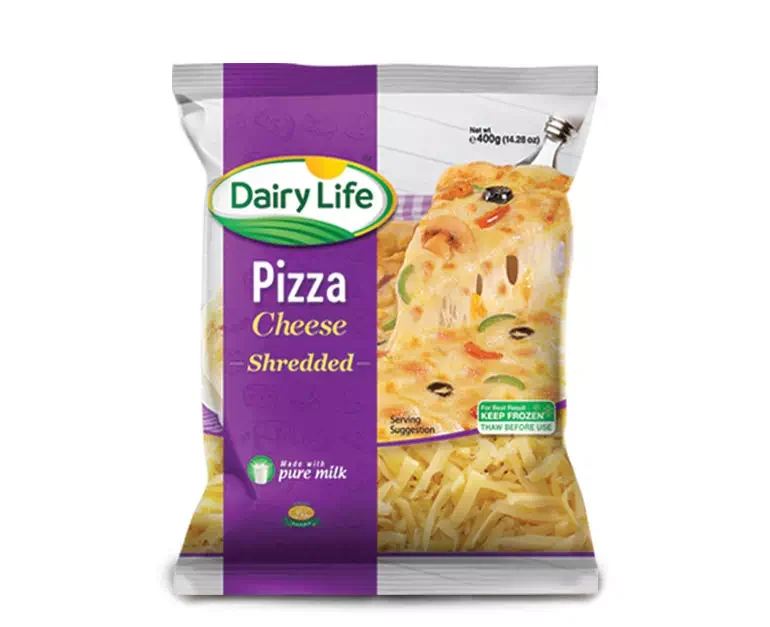 Pizza Shredded Cheese  400g 24Pcs Pack Dairy Life Cheese For Pizza Organic Halal Cheese