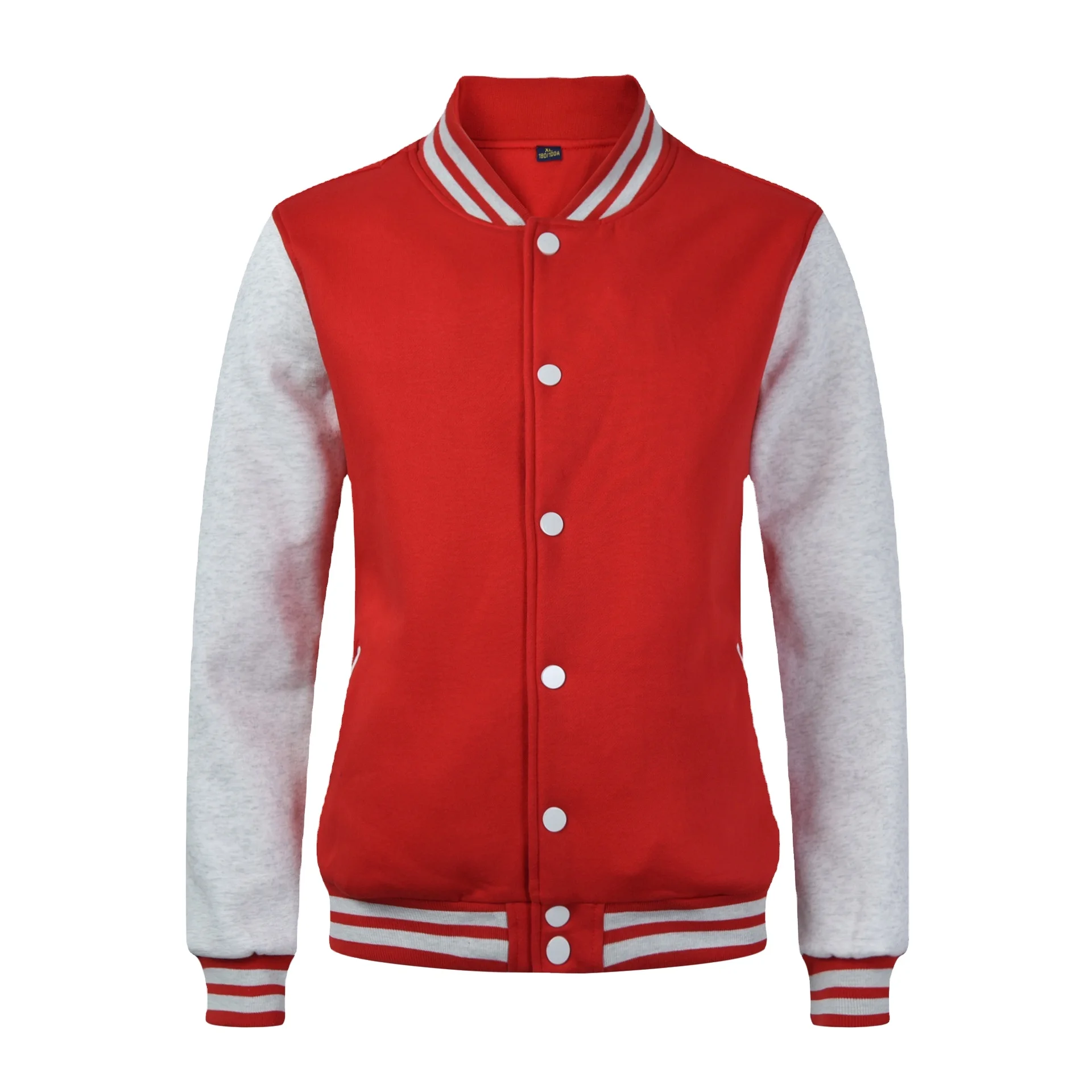 Plush fleece baseball jacket knitted cardigan custom mens varasity jackets with collar sport wear varasity jackets