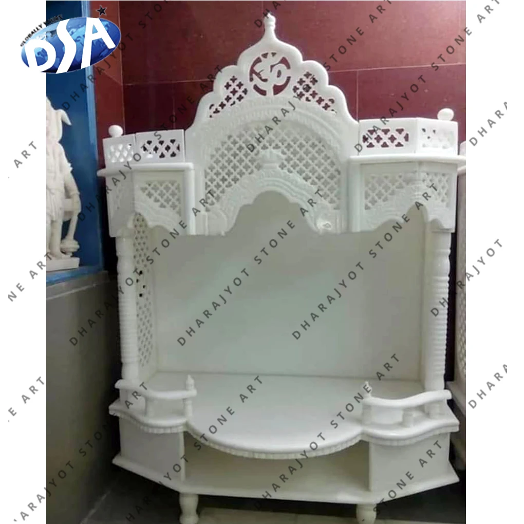 White Marble Antique Design Temple And Mandir Hand Carved Customize Sizes Home Natural Polished