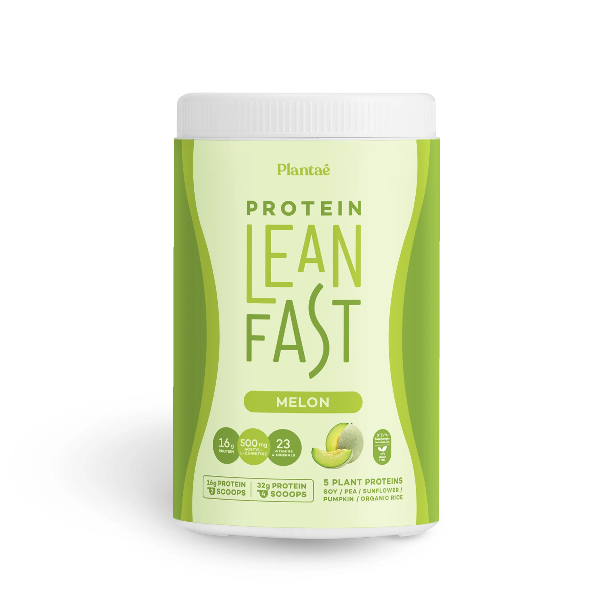 New! Plant based Protein LeanFast Melon Flavor Acetyl L-Carnitine and 23 Complete Vitamins & Minerals