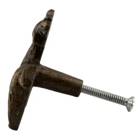 Wholesale Handmade Iron Antique Baby Dear Drawer Knobs Dresser Cabinet Door Handles Cupboard Pulls India MK-253 New Design