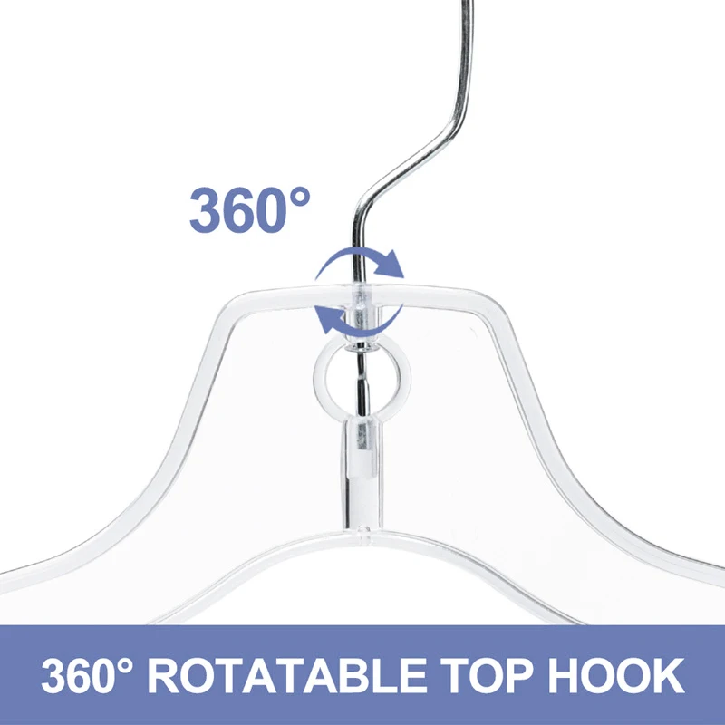 17 Inches Wedding Dress Hanger Non Slip Transparent Clothes Hangers