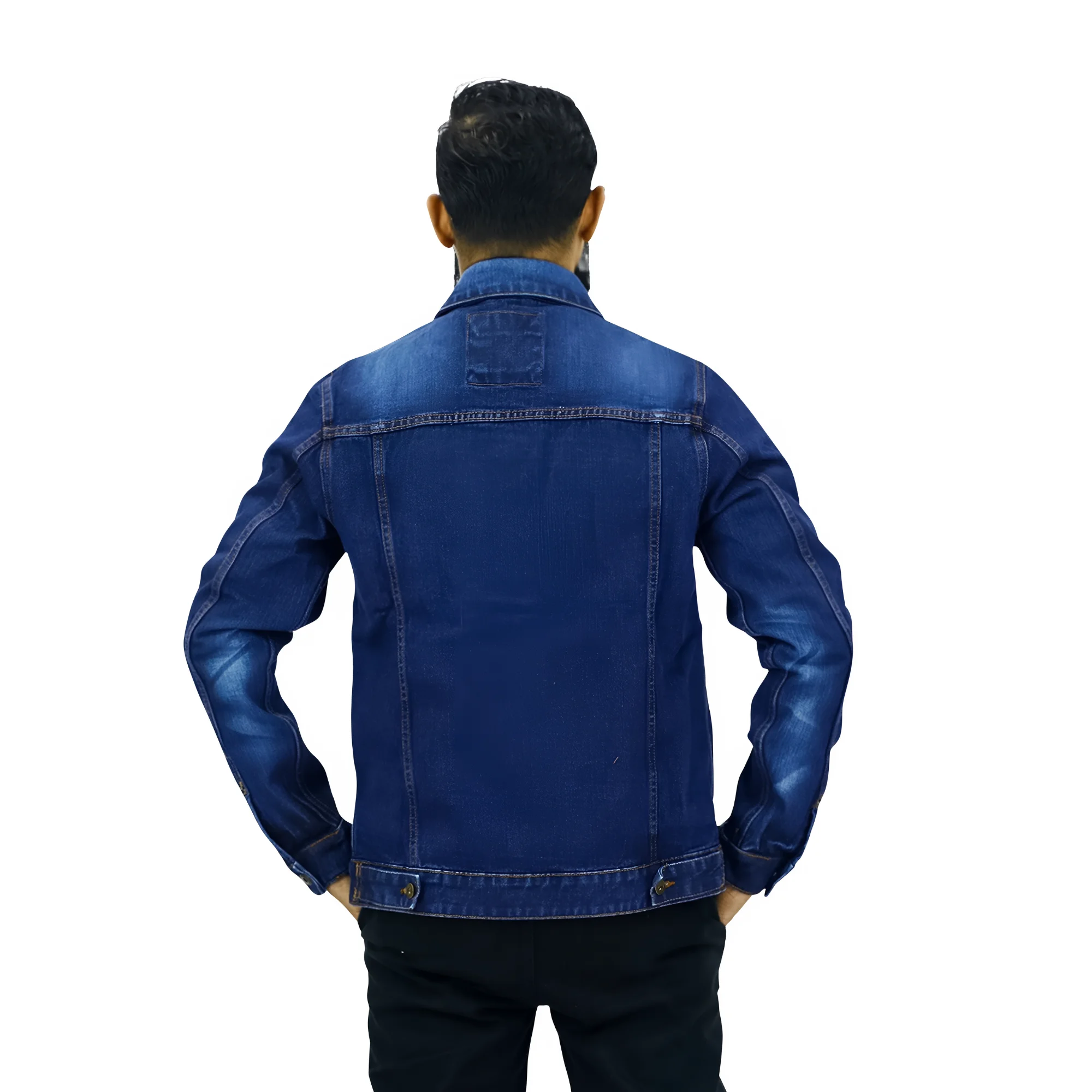 Bangladeshi Suppliers Denim Cotton Fabric Jackets Manufacturer Pigment Washing OEM Custom Mens Jean Denim Jacket