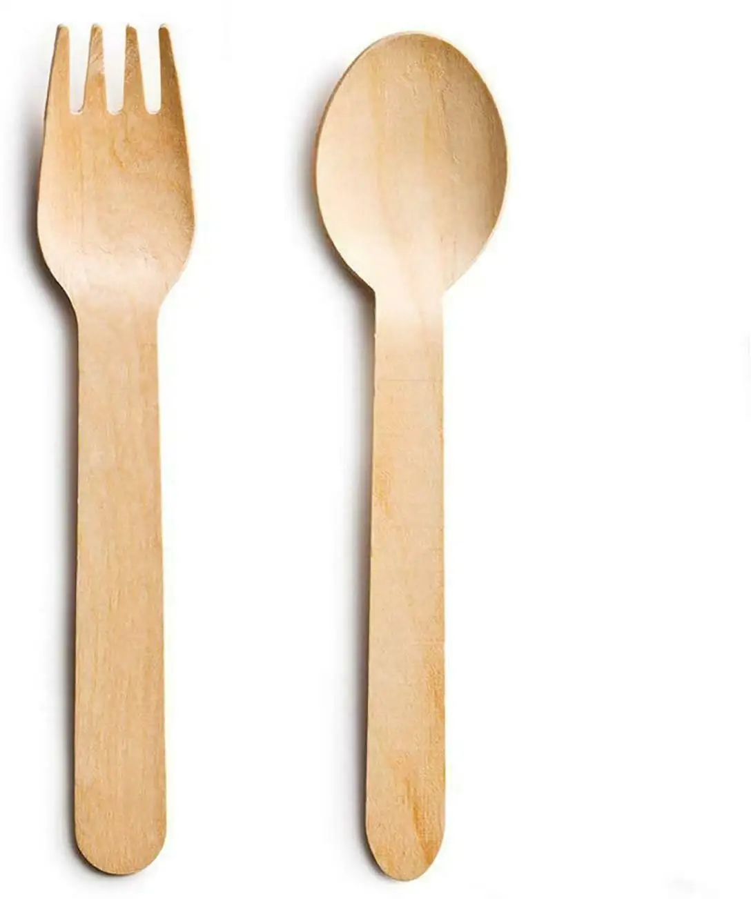Wood Spoons Forks Knives Disposable Wooden Cutlery Sets Biodegradable Bulk Birch And Bamboo  Friendly Disposable Biodegradable