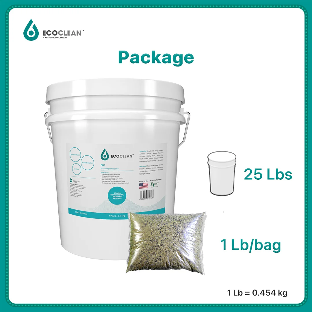 Микробиология очистки сточных вод в промышленных зонах Ecoclean 501 для компостирования по оптовой цене