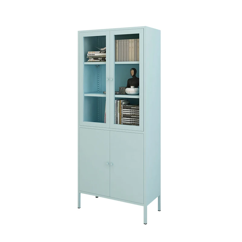 Modern Nordic Style Home Metal Storage Cabinet Storage Cabinet With Standing Feet Metal Bookcase