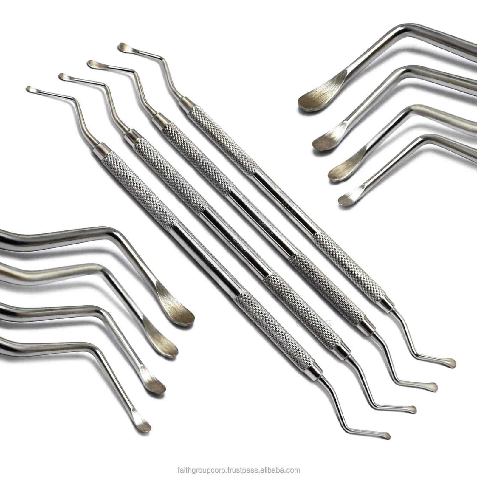 NEW Brand Surgical Lucas Bone Curettes Periodontal Cyst Removal Soft Tissue Curettage