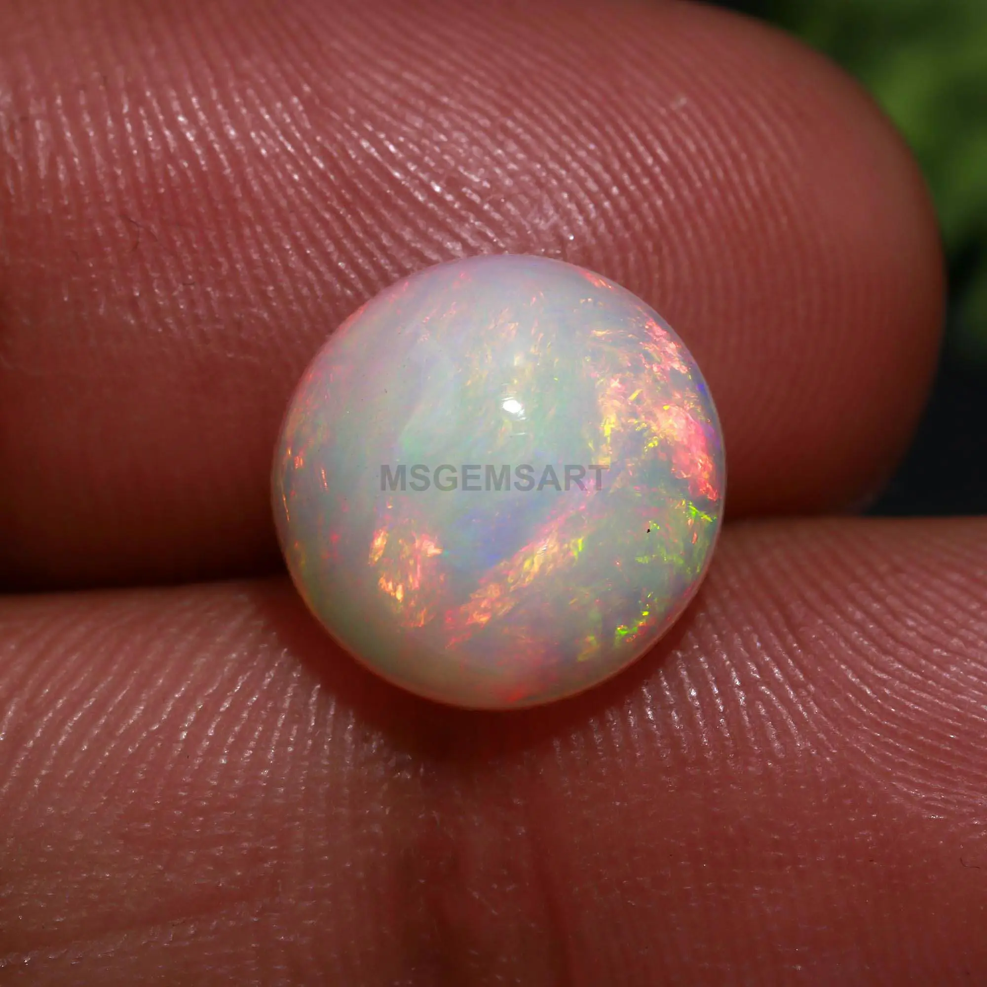 Top Selling Item Opal Gemstones 10mm Natural Opal Cabochon Ethiopian Opal Round Gemstone For Making Jewelry & Gift Box