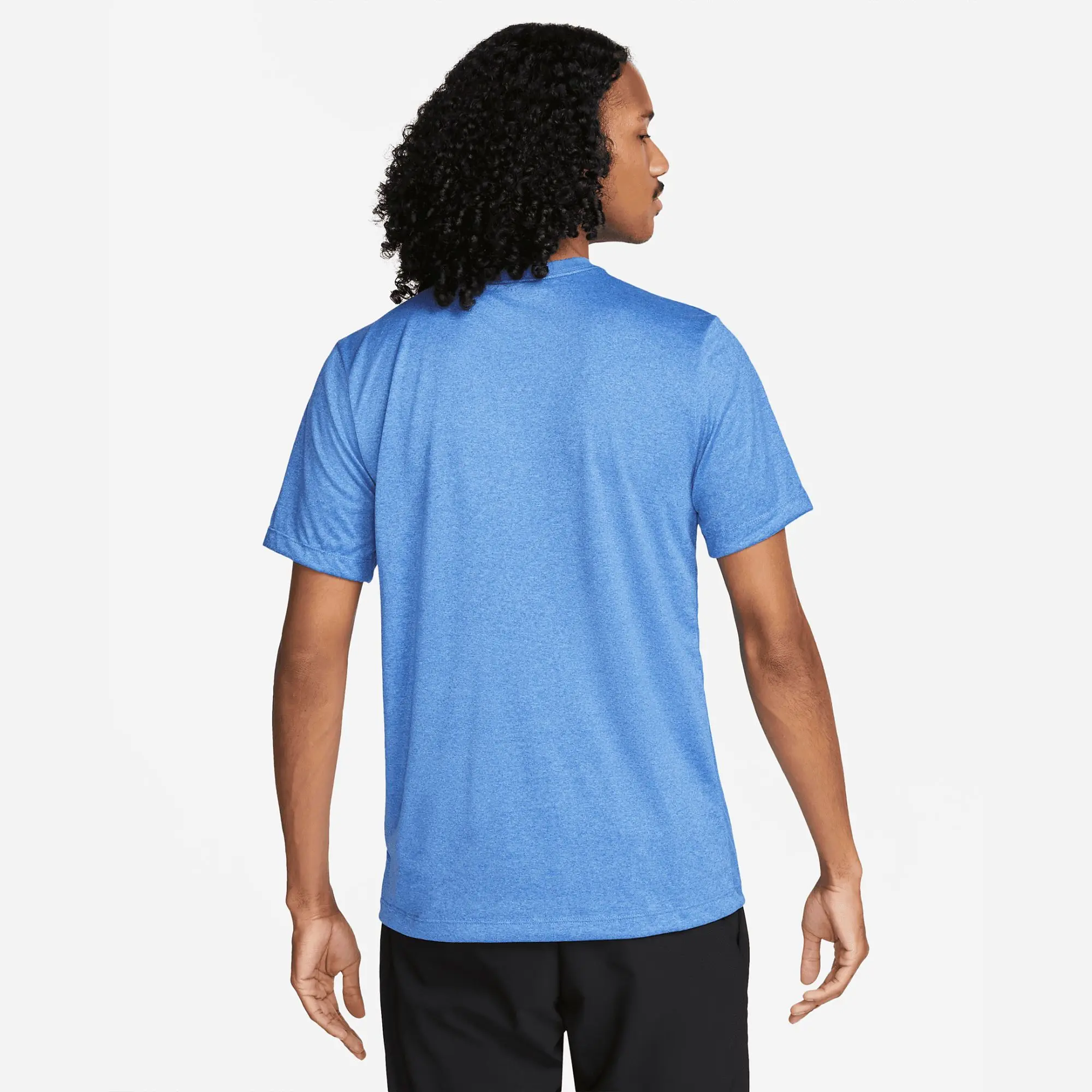 100% Polyester Pacific Blue Mens Fitness T-Shirt Relaxed Standard Fit with Ribbed Neckband Soft and Smooth Jersey Fabric
