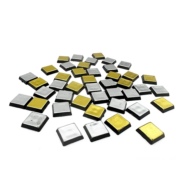 200g 1cm Plastic Square Craft Mix Gold and Silver Shiny Mosaic Tile