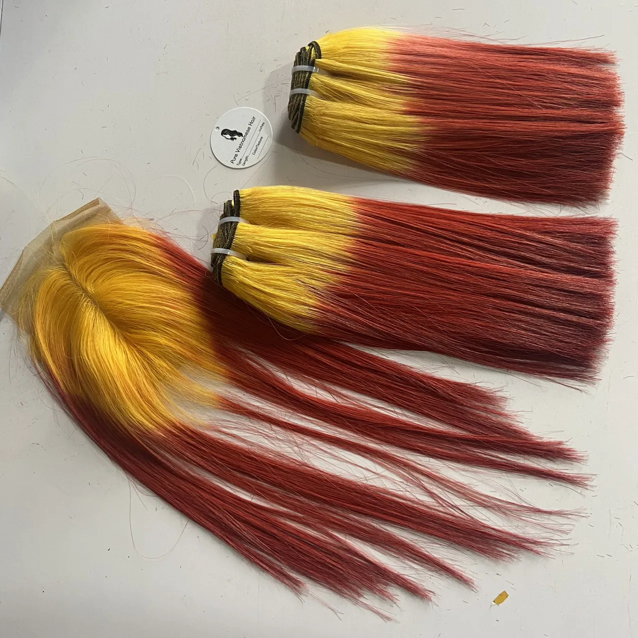 Пианино красный черный цвет прямые волосы 100% вьетнамских человеческих волос могут быть окрашены во все цвета длина 20 дюймов