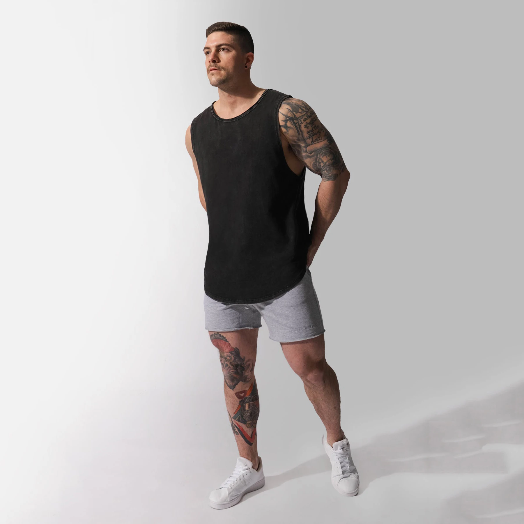 Wholesale Custom Logo Comfortable Solid Color Men Casual 100% Cotton Breathable Tank Tops