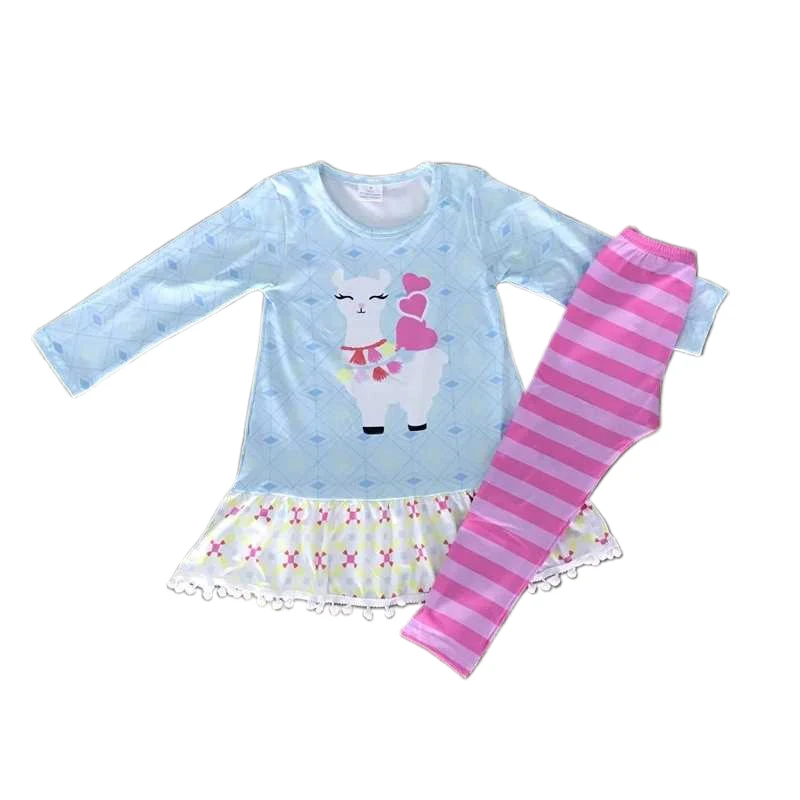 Hot Sale Custom Children Infant Toddler Boutique Clothing Baby Girls Outfits for Kids