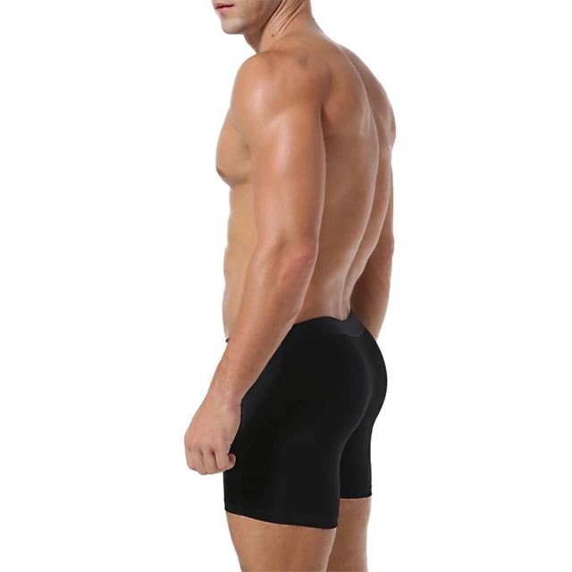 Индивидуальное изготовление Прямая поставка мужские трусы из ледяного шелка мягкое нижнее белье большого размера боксеры Бесшовные Мужские