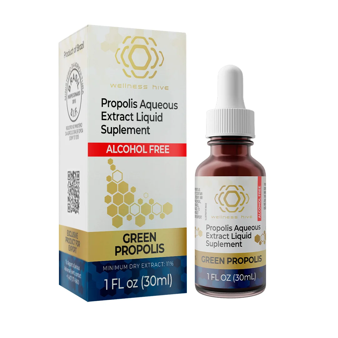 AQUEOUS PROPOFLEX - GREEN PROPOLIS 30ML DROPS - DRY EXTRACT 11% - Antibacterial anti-inflammatory antifungal antiseptic