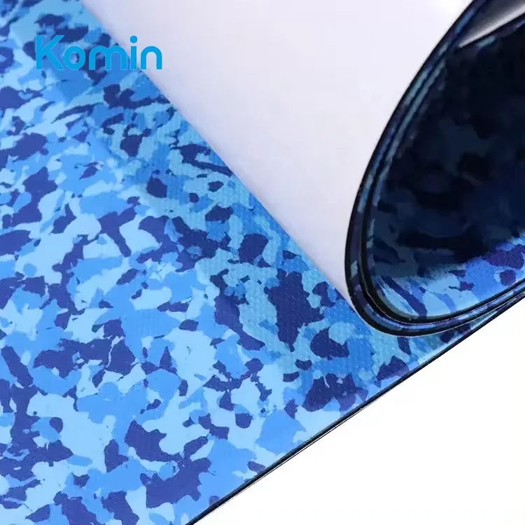 Komin Marine Blue Camo EVA Foam Sheets Boat Floor Decking Material