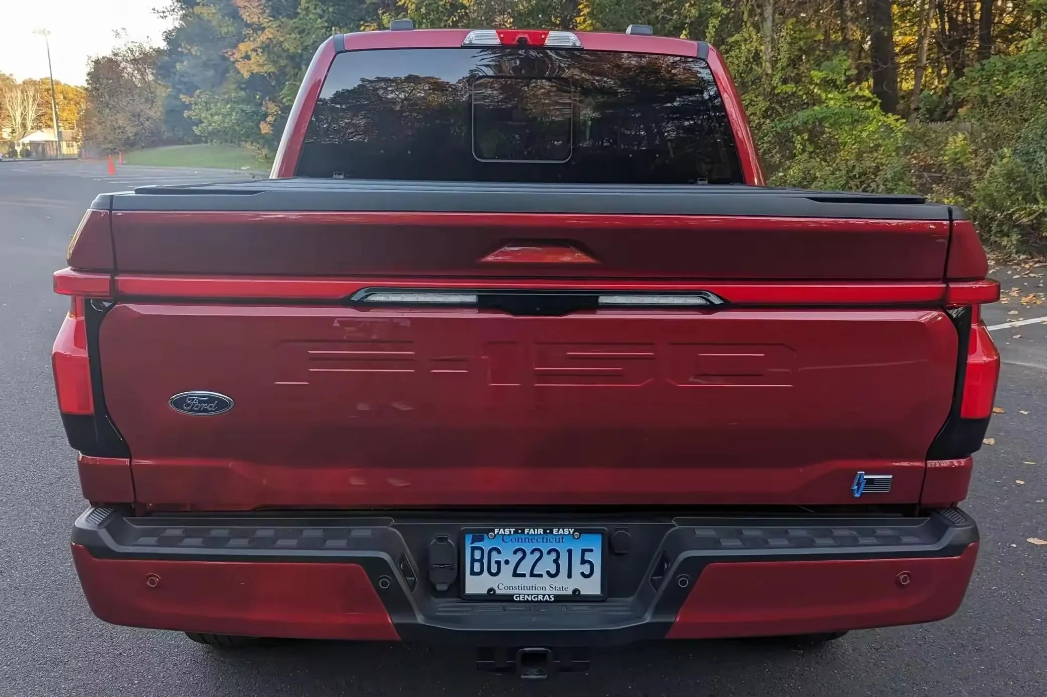 Clean Used 2022 Fordd F-150 Lightning Lariat Extended Range Battery AWD Rapid Red Metallic Mostly Unmodified (Mileage 14.000)