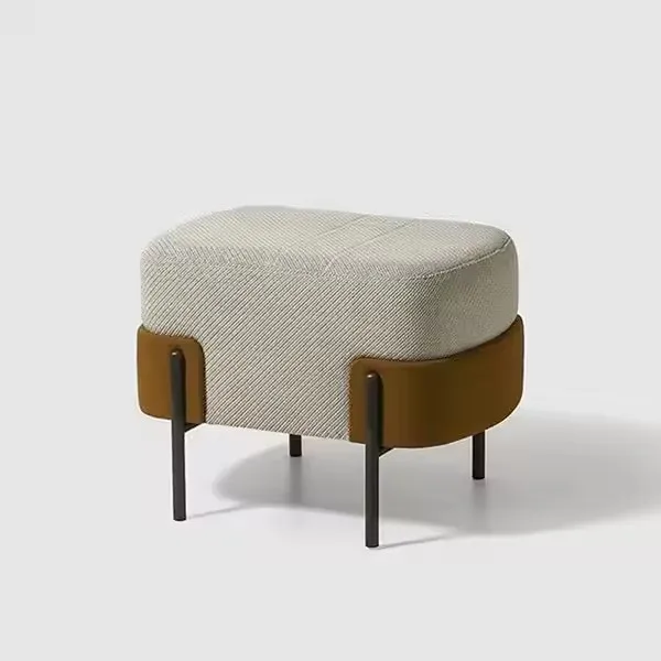 Decorative Ottoman Upholstered Nordic living room furniture boucle fabric sofas corner ottoman