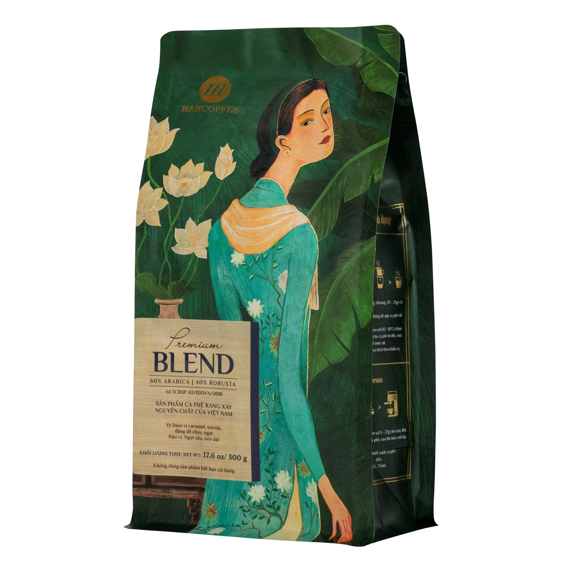 VIETNAMESE 60% ARABICA 40% ROBUSTA  BLEND COFFEE ROASTED COFFEE WHOLE BEAN COFFEE - PREMIUM QUALITY - OEM/ ODM