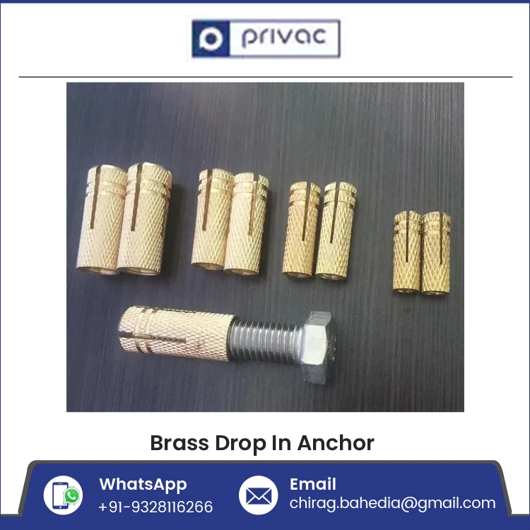 Brass Drop In Anchor Bolt M6 to M20 Bullet Anchor