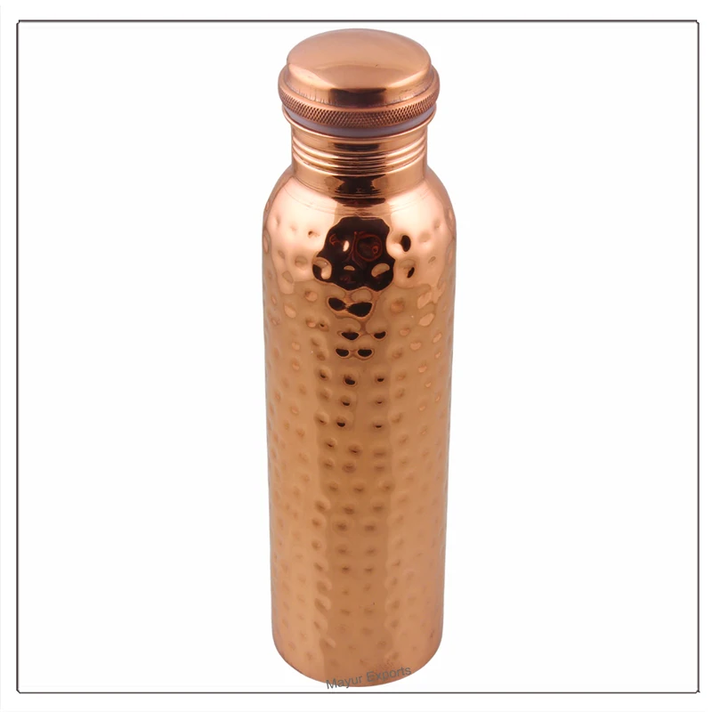 Copper Water Bottle Copper Hammered Drinking Water Bottle Ayurvedic Copper Vessel