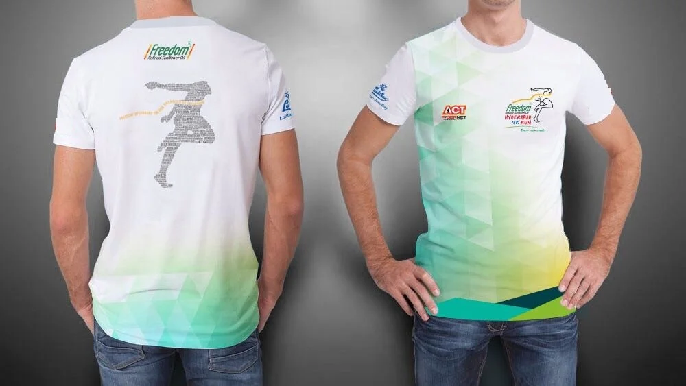 100% Polyester durable quality Cool Quick Dry single jersey sports fabric Marathon Tshirt Running T-shirt Sublimation T-shirt