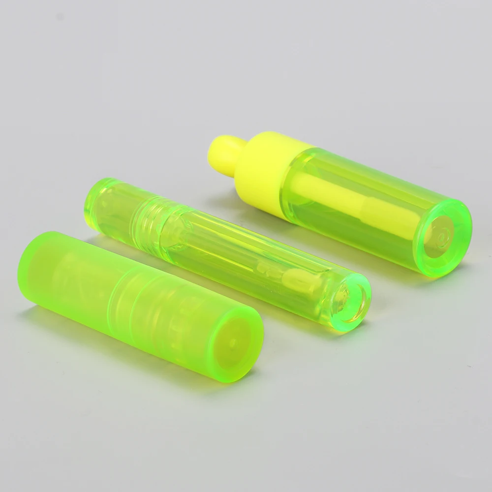 Custom Cosmetic Packaging Lipgloss Container Fluorescent Color Eco-friendly Plastic Empty Lip Gloss Lipstick Tube