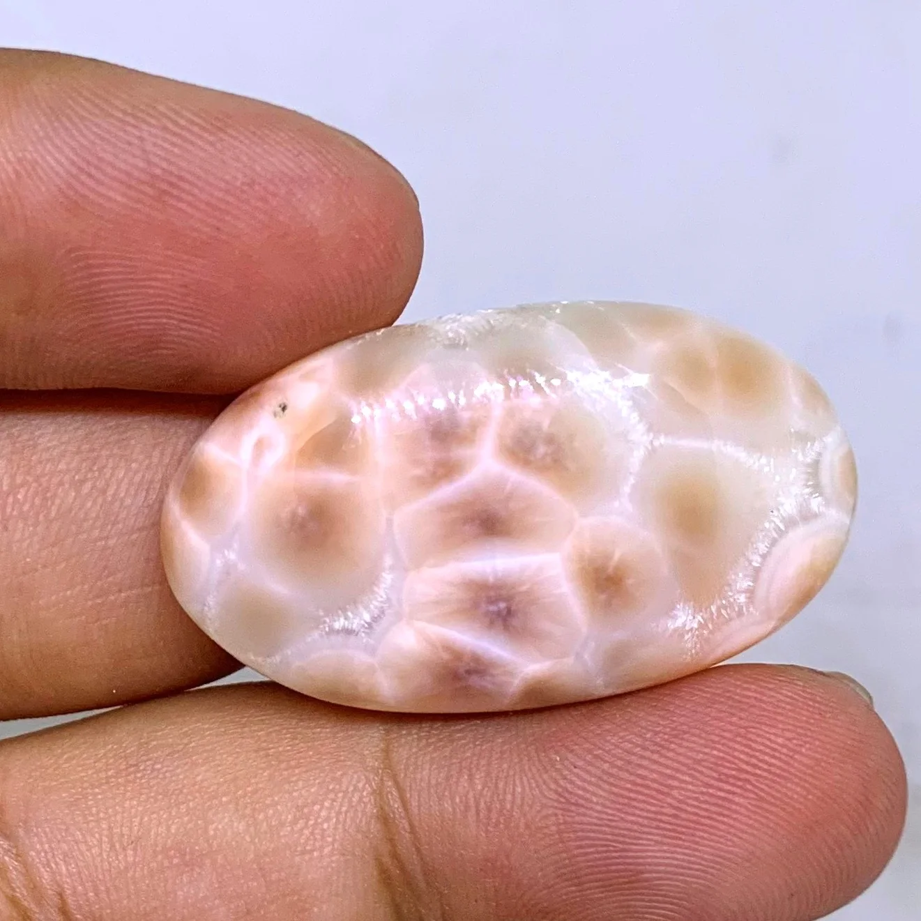 100% Natural Rare Thomsonite Gemstones Loose gemstones Making For Jewelry Cabochon33 Ct. 34X20X7 mm TM-08