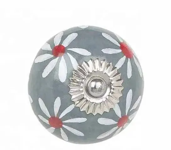 Fresh Arrival Grey Color Ceramic Knob Decorative Door Knobs Cabinet Drawer Knobs and Pulls Furniture Handle Wholesale