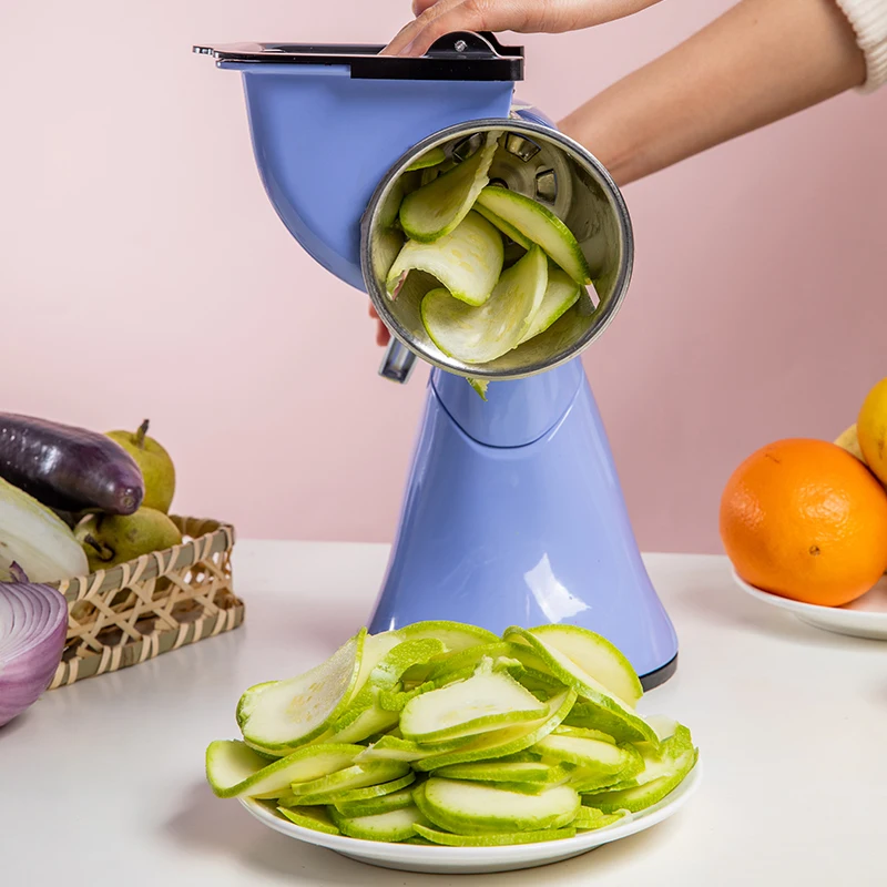 Prepare salads in seconds with the durable aluminium vegetable chopper, featuring 5 in 1 for quick and efficient cutting.