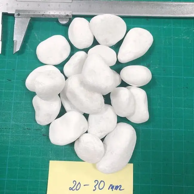 Top Quality Snow White Pebble Stone Hot Selling Viet Nam Natural Stone Snow White for Decoration