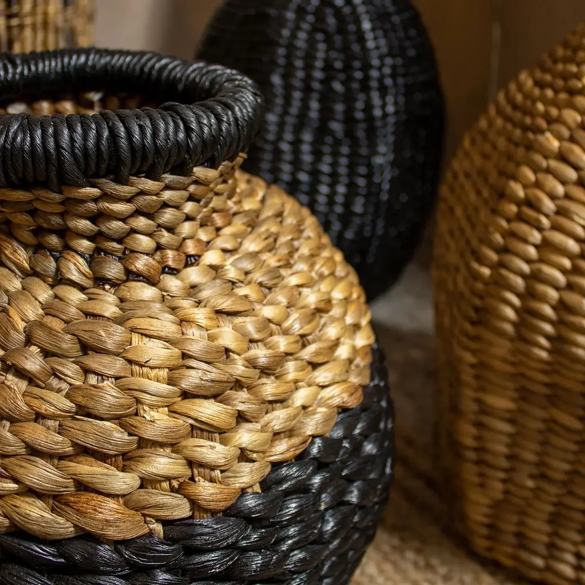 Bohemian Water Hyacinth Vase Woven Water Hyacinth Flower Vase Wicker Jar For Decoration Perfect For Your Home