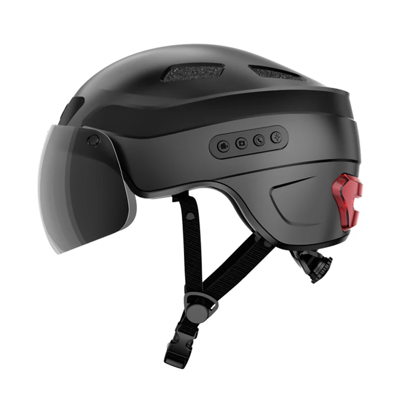 New Arrival Cool Shape Flash Led Helmet Motorcycle Bike Electric Scooter Helmet Bluetooth Off Road Smart Helmet With Camera