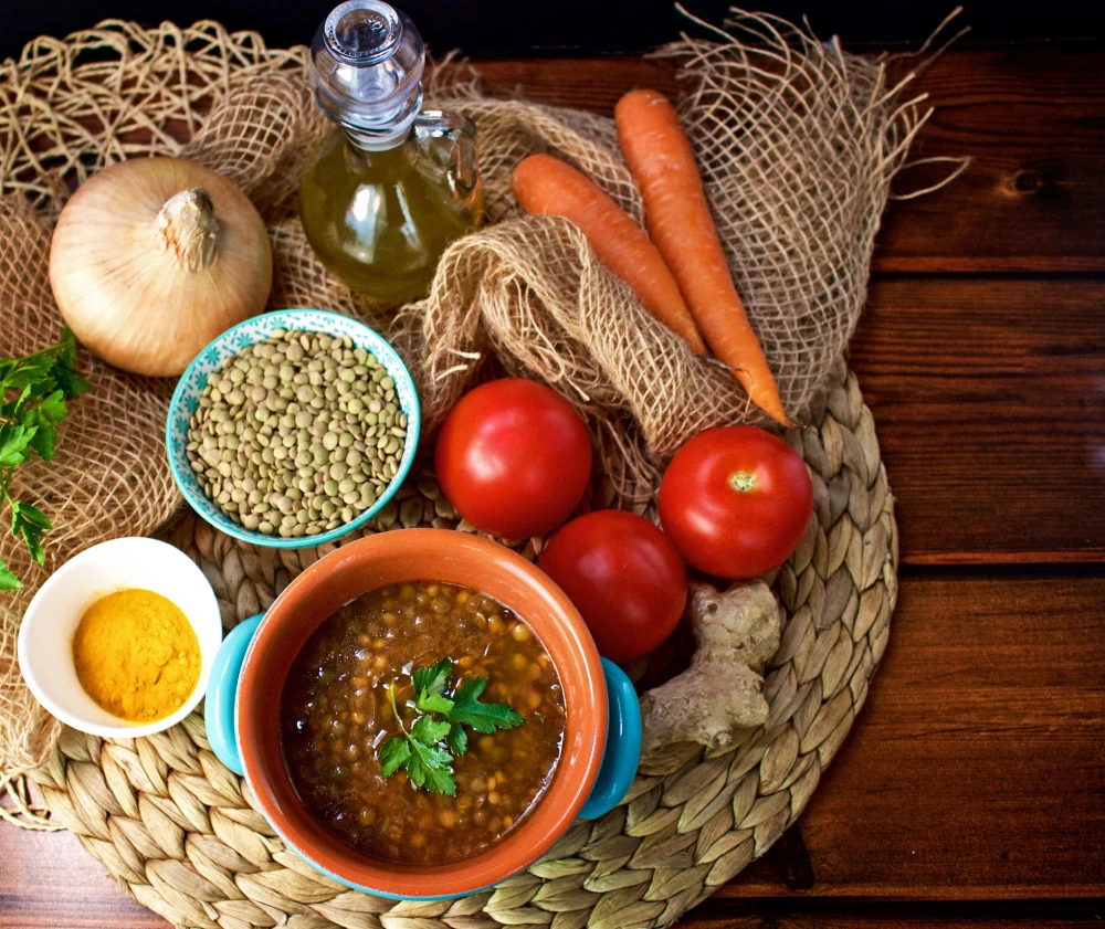 Made in Italy ready to eat food 100% italian lentils soup with italian tomato sauce 360 gr