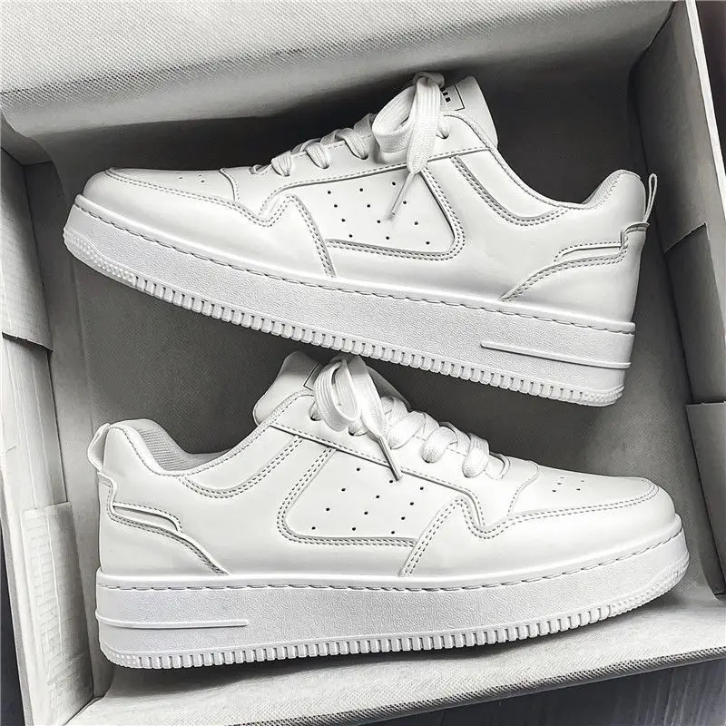 Stylish Low Top Casual Sneakers Outdoor Fitness Lace Up Trainers White Sports Running Custom Logo Men Skateboarding Shoes