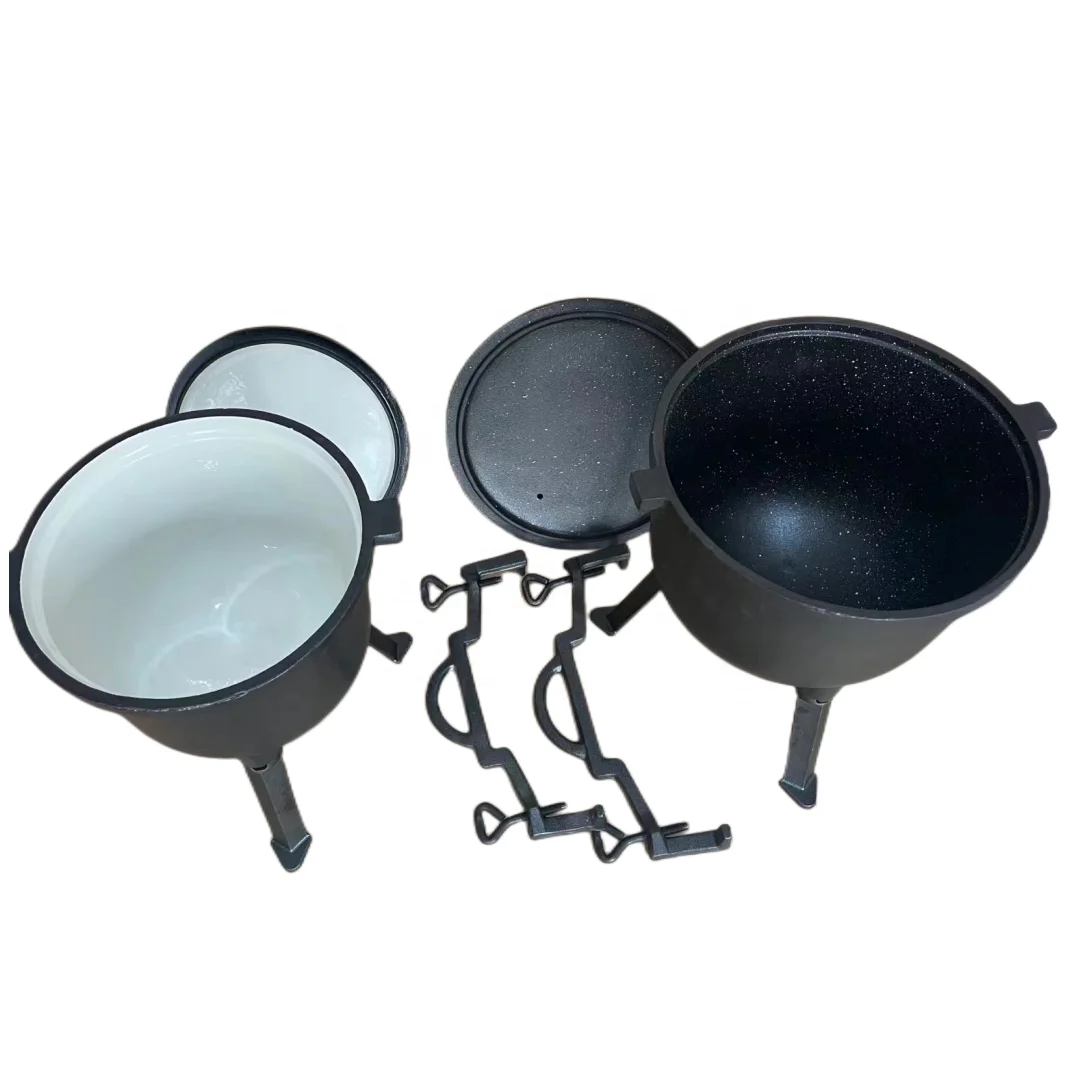 Wholesale  Poland Three Legs Eameled Cast iron meat pot with a capacity of 4 liters
