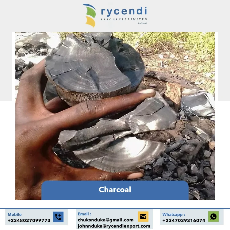 Top Nigeria Origin Manufacturer Exporting Premium Quality of Hard Wood Material Black Charcoal at Wholesale Price