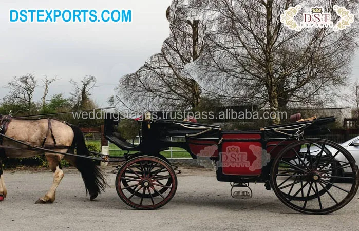 Wedding Horse Driven Carriages with Twin Hood Commercial Victorian Horse Carriage English Horse Drawn Carriages Manufacturer