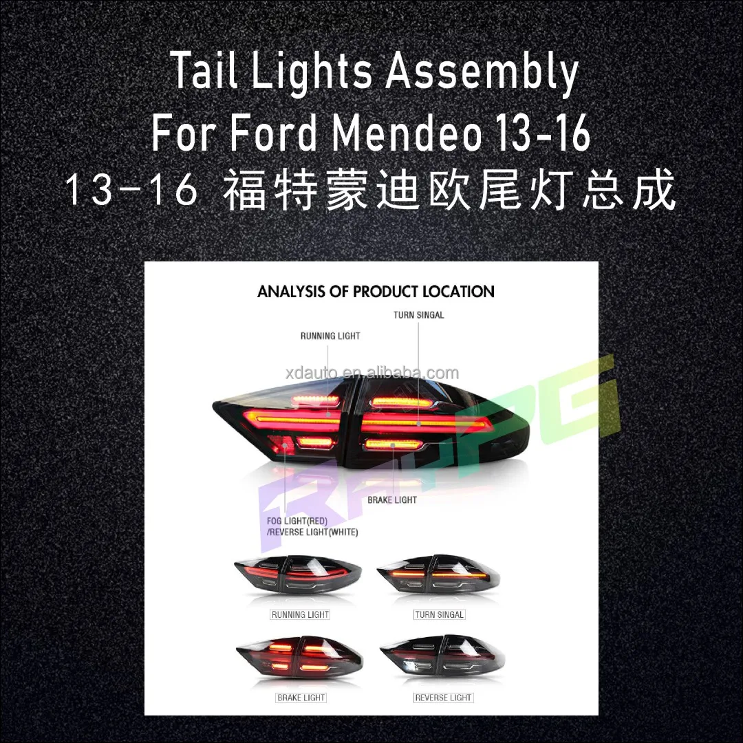 Factory Wholesales Animation DRL Mondeo Back Rear Tail Lamp 2013 2014 2015 2016 LED Taillights For Ford Fusion