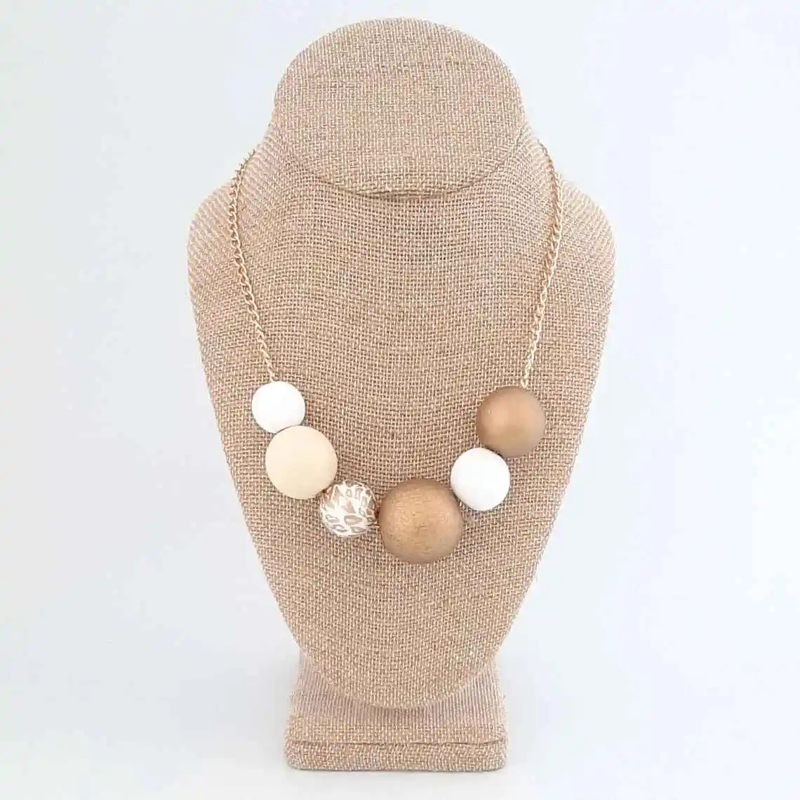 Most Popular Beads wood round shaped beads Wooden Necklace Chunky Fashion Necklace Wooden Necklace