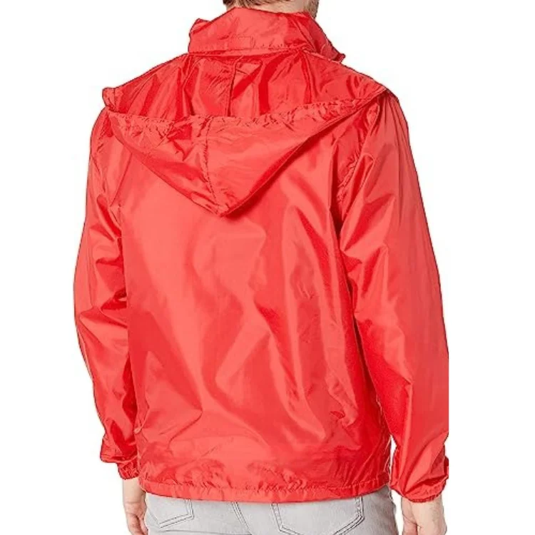 Custom Size Hooded Windbreaker Jacket Polyester Shell Breathable Outdoor Man Spring Jacket windproof rain jacket