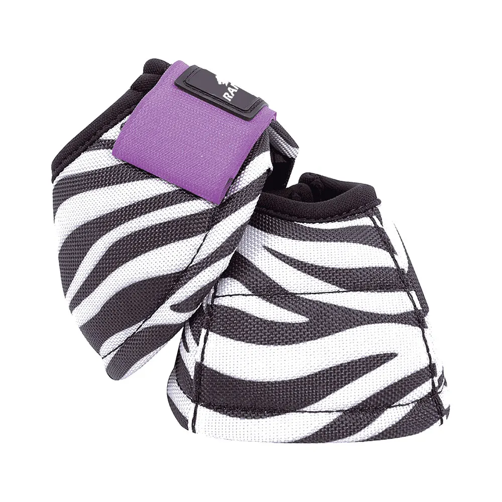 Equestrian Leg Guard Accessories Durable Shock Absorbing Jumping Horse Bell Boots With Zebra Print