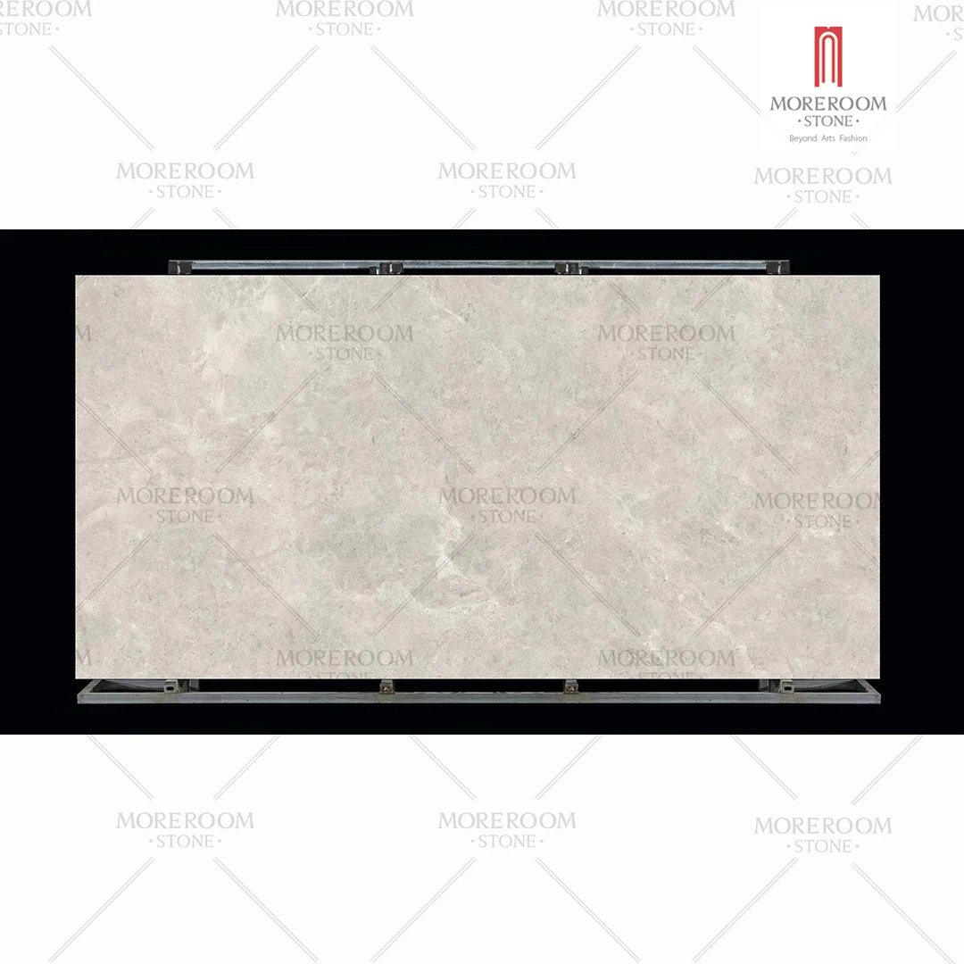 Interior Decoration Stone Artificial Marble Slabs Light Grey Sintered Stone