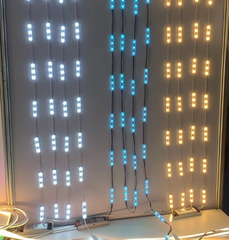 High Quality China DC12V LED Modules 3pcs Set Warm White Light No Positive Negative Poles Outdoor Power Supply High Visibility